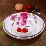 促销家用骨瓷陶瓷装菜盘子 深汤盘 鱼盘 饭盘 水果圆盘 碟子餐具