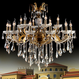 维斯华奢华高档古铜色欧式水晶灯中式古典复式楼客厅大堂蜡烛吊灯