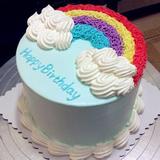 特价8寸彩虹蛋糕天津免费送货生日蛋糕创意彩虹新品促销包邮彩胚