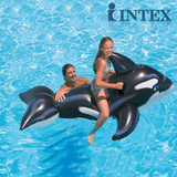 INTEX58561戏水大黑鲸坐骑 儿童充气座骑 水上玩具 游泳辅助工具