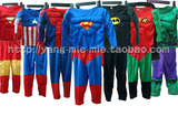 #J128钢铁侠美国队长蝙蝠侠蜘蛛罗宾立体肌肉儿童演出表演衣服装