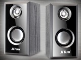 技拓JT2803木质迷你独立线控小音箱usb供电iPad平板手提电脑音响