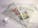 特大号长方形高档蕾丝绣花饭菜罩 折叠餐桌罩 菜伞 水果罩盖 菜罩