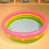 INTEX正品58924荧光三环充气水池/儿童游泳池/婴儿洗澡盆气垫盆