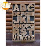 包邮zakka原木法式乡村风格6层26字母柜实木收纳柜木质12抽储物柜