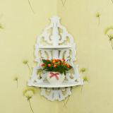 欧式创意雕花PVC木塑搁板壁挂小鹿装饰置物架蝴蝶搁板客厅墙上