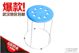 武汉不锈钢凳子圆凳折叠凳简约不生锈精钢餐凳塑料圆凳小高矮凳子