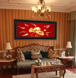 九鱼图现代客厅有框画卧室挂画酒店电视墙沙发背景墙壁画带框画