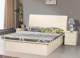 彩韵达家具商行-板式双人床1.5米1.8米板式床高箱床气压液压床