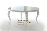 新古典后现代餐桌椅组合白色欧式客厅家具酒店会所圆形餐桌可定制