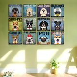 欧美宠物狗狗40款卧室画客厅沙发包邮墙画装饰画壁画无框画挂画