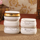 四福 欧式陶瓷咖啡糖罐 咖啡厅糖缸 储物罐咖啡罐 创意调味调料罐