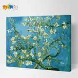 【佳彩天颜】diy数字油画 客厅风景花卉大幅世界名画 梵高-杏花