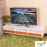 蚁巢 欧式现代地中海风格简约1.5米电视柜 小型茶几组合实木家具