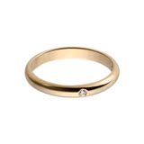 意大利专柜正品代购卡地亚素圈光板 一钻 玫瑰金/黄金 婚戒 戒指
