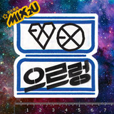 韩国XOXO EXO 标志标签贴纸 旅行箱拉杆箱行李箱贴纸 吉他防水贴