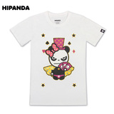 HIPANDA 设计潮牌 你好熊猫 春夏 女款 扑克 魔术师 短袖 T恤 情