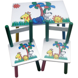 儿童桌椅套装宝宝餐椅幼儿园书桌课木制儿童吃饭学习游戏桌子批发