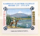 4501 阿尔巴尼亚 1970年 世界杯 足球 无齿小型张