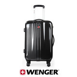 正品瑞士军刀威戈wenger 20寸格纹黑色拉杆包 行李箱拉杆箱旅行包