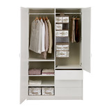 【IKEA/宜家家居代购 宜家正品】穆斯肯 衣柜带2个门+3个抽屉白色