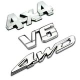 金属车贴改装丰田RAV4 4WD车标 汉兰达V6标 越野四驱标志4*4车标