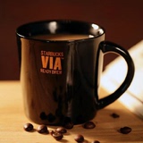 星巴克via速溶咖啡杯 2012正品限量 创意陶瓷马克杯 水杯