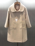 韩国一线大牌新款原单  双排扣 圆领 娃娃款 外套大衣 11年冬专柜