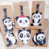 5个包邮熊猫基地售！卡通熊猫旅行箱行李牌主人信息吊牌挂饰橡胶