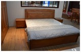 新款雕花实木双人床现代中式简约两米高箱床铺橡木水曲柳家具特价