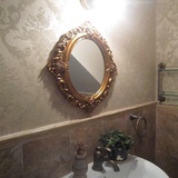 欧式复古复古小号浴室镜镜美式壁挂做旧装饰镜子地中海卫生间镜子