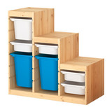 宜家IKEA代购 储物家具  舒法特储物组合 实木框架+盒子