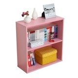 特价简约简易双层柜组合宜家粉色书柜子简易儿童书架收纳储物柜子