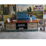 欧式实木家具美式乡村法式 田园风格复古收纳柜 电视柜 大柜子