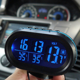 包邮 最新款车用时钟表 汽车电子钟 车载温度计夜光钟表汽车用品