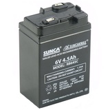 正品SUNCA新佳6V4.5Ah铅酸充电电池RB645C适用于风扇应急灯照明灯