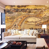 大型壁画韩国壁纸墙纸电视沙发客厅背景墙特价促销清明上河图2