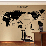 特价可移除一代墙贴 世界地图 客厅卧室沙发背景墙办公室装饰贴画