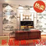 古典怀旧中式国画风景山水壁画 沙发客厅电视茶厅餐厅背景墙墙纸