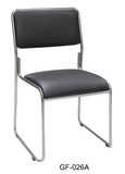椅子靠背椅电脑椅职员椅办公室椅黑色皮革椅家用书桌椅电镀钢管摞