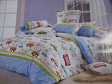 小汽车儿童床品纯棉布料 被罩床单床品布料 面料批发免费加工