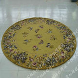 宜家田园进口纯羊毛地毯 欧式客厅可爱卧室地毯 2米圆形地毯