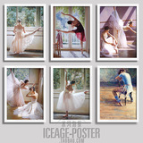 芭蕾艺术[DP1659]装饰画有框画咖啡厅挂画舞蹈教室舞蹈房海报琴房