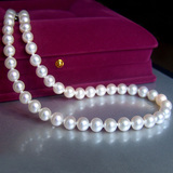 ROI珍珠正品 几乎无暇天然珍珠项链 送女友送妈妈 节日生日好礼物