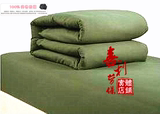 实体店铺 床上用品军绿枕套 单人军绿床单 被罩批发学校员工宿舍