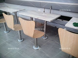 肯德基快餐桌椅|分体不锈钢快餐桌椅 不锈钢固定脚餐桌椅 快餐桌