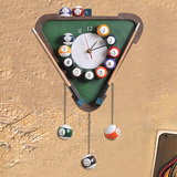 挂钟电池创意客厅钟表个性时钟田园台球树脂现代异形机芯时光倒流