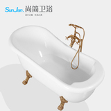 贵妃浴缸独立式 5MM亚克力板材 欧式经典 双层保温浴盆1.5 1.7米