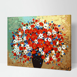 加厚框梵彩diy数字油画客厅风景植物花卉卡通动漫手绘填色装饰画