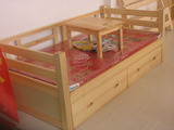 大连住宅家具两用储物实木松木沙发床带靠背单人床1米1.2米1.5米
